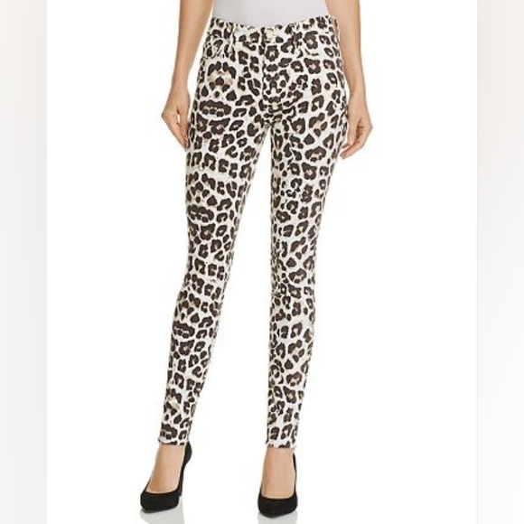 Mother Leopard "Looker" High Waist Cropped Skinny Jeans Size 26 - Picture 1 of 6